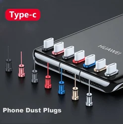 2PC Type C Plug Dust Plug 3.5mm Earphone Jack Sim Card USB Type-C Anti Dust Plug For Samsung S10 S9 S8 Note 8 Huawei P10 P20 P30