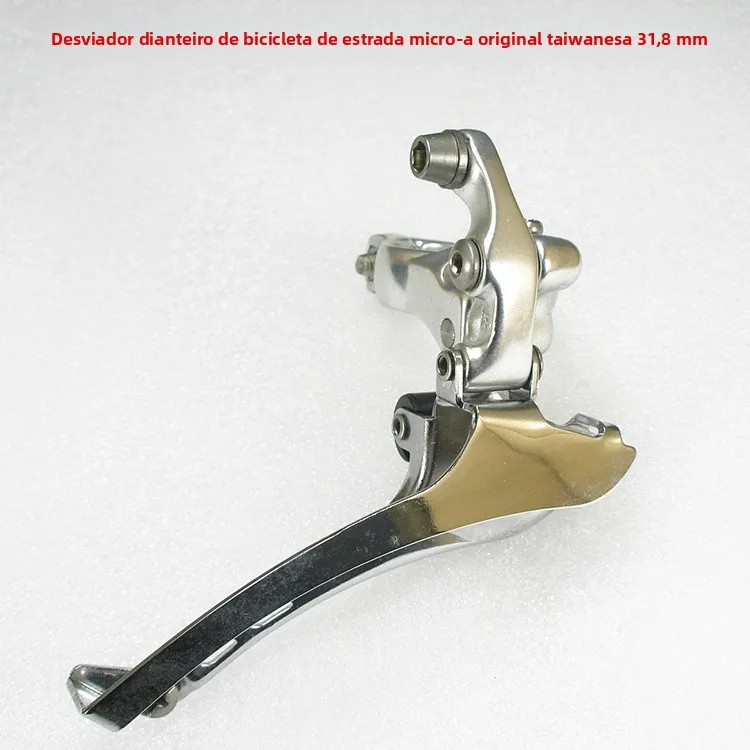 Câmbio Dianteiro Microshift R42 318mm para Bicicleta de Estrada com Quadro de Aço Vintage, Guidão Reto e Câmbio de Corrente D...
