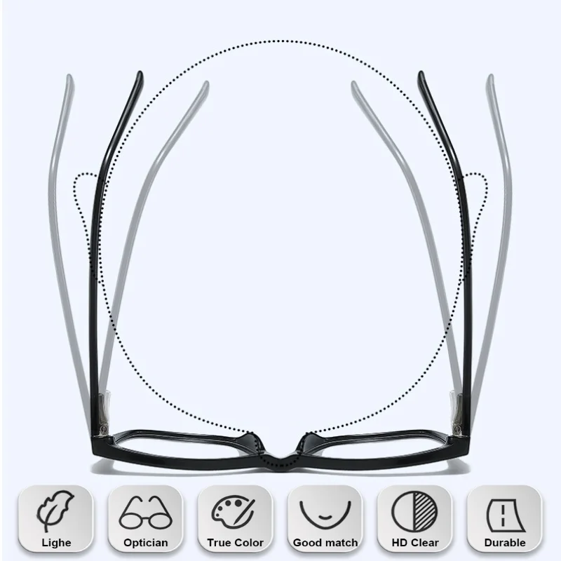 CLLOIO جودة عالية إطار فراشة تصميم وصفة طبية بصرية قصر النظر نظارات النساء مكافحة الضوء الأزرق نظارات القراءة التقدمية #3