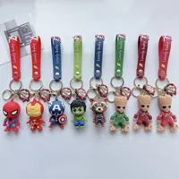 Disney Marvel The Avengers and Guardians of The Galaxy Keychains for Women Men Cute Cartoon Groot Iron Man Keyrings Gifts
