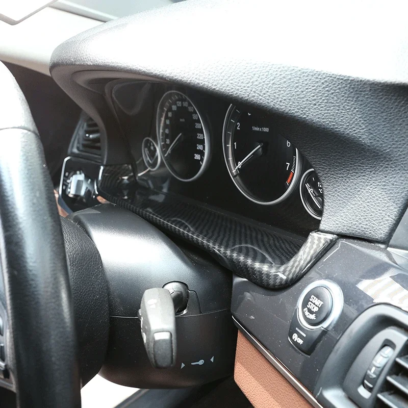 車のダッシュボードの下装飾フレームスタイリングインテリア修正アクセサリー-bmw-5-シリーズ-f10-f11-f07-f18-2011-2017