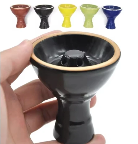 Ceramic Vortex Hookah Bowl, Premium Phunnel Style Shisha Tobacco Bowl with Top Vent Holes, Narguile Chicha Hookah Accessories
