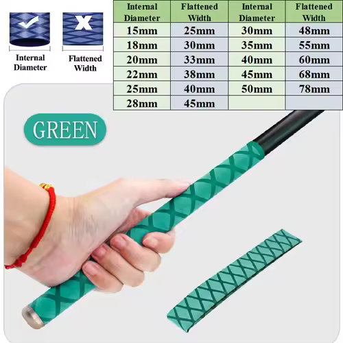 0.2M/1M Non-slip Heat Shrink Wrap Tubing Fishing Rod DIY 5 Colors Handle Insulation Waterproof Racket Handle Grip 15-50MM - Image 8