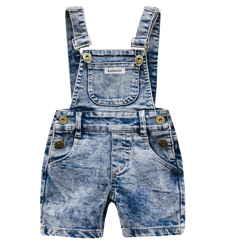Baby Boy Girl Overalls INS Toddler Denim Jumpsuit Clothes Unisex Infant Summer All-match Casual Pants 1 2 3 Y Kid Daily Set