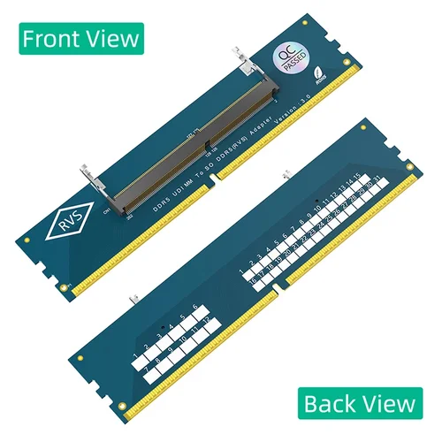 Imagen 2 del producto Convertidor de probador de memoria SO DDR5 a DDR5 U-DIMM portátil DDR5 memoria SO-DIMM a PC de escritorio adaptador de expansión de tarjeta elevadora DIMM para PC