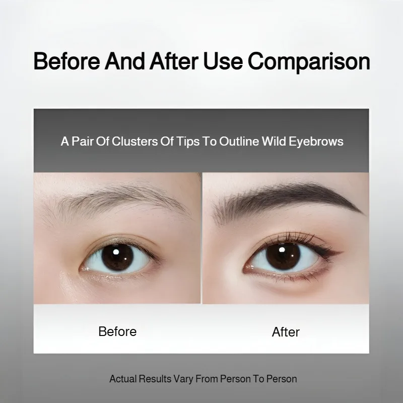 2in1 Augenbrauenstift mit Ösenlinie, Augenbrauenstift, verschleißfest, langlebig, wilde Augenbrauen, wasserfest, nicht verschmierend, Augenbrauen-Make-up-Stift