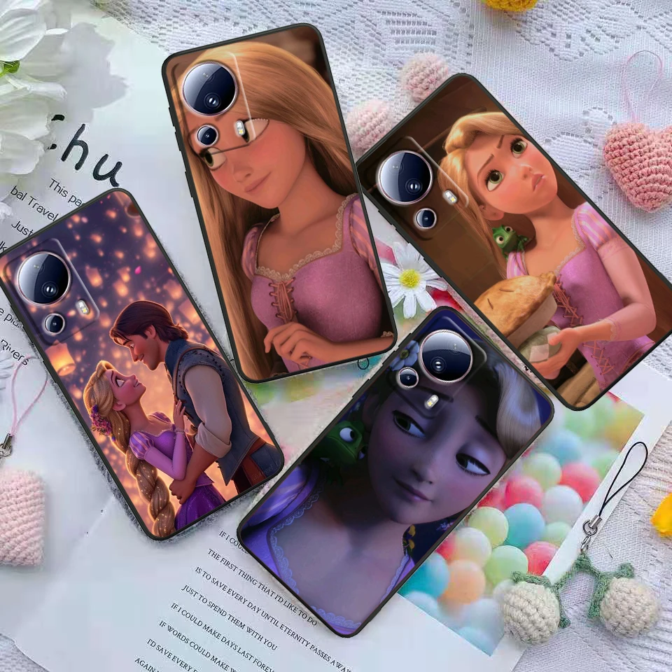 Disney Tangled Pretty Cover For Xiaomi Mi 14 13 12X 12 11 11T 11i 10T 10 Pro Lite Ultra 5G Black Phone Case