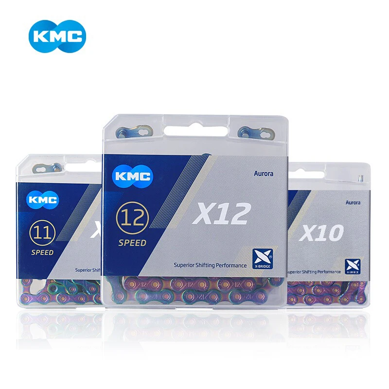 

KMC Aurora Bicycle Chain X10 X11 X12 MTB Road Bike 116/118/126 Links Chain With Quick Link Connector For Shimano SRAM Parts