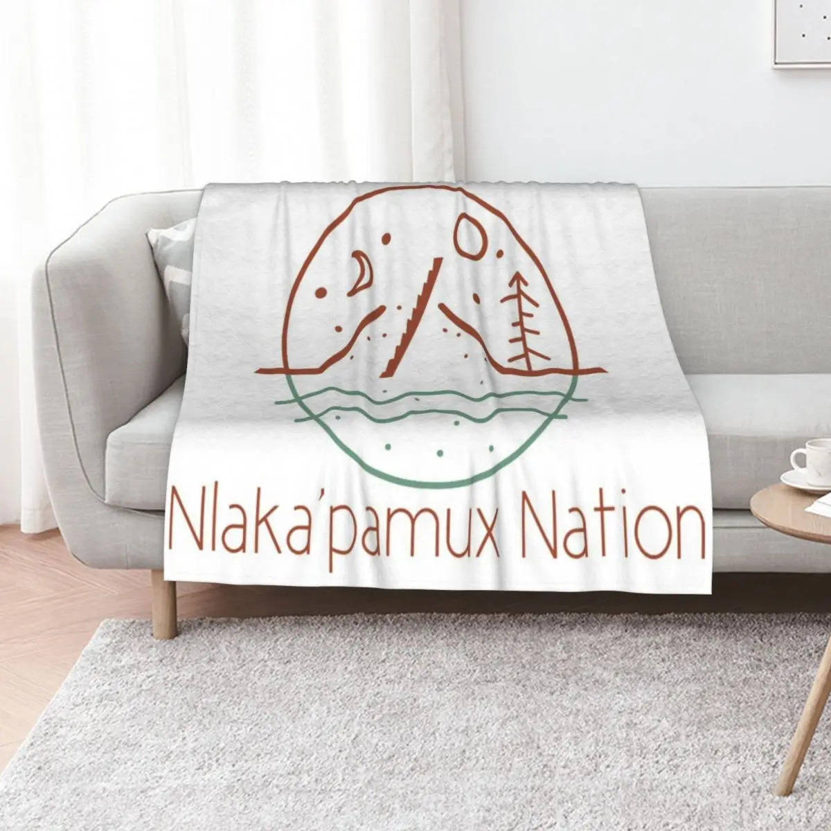 

Flag of the Nlakapamux Nation Canada Throw Blanket Fade Resistant Durable Throw Blanket