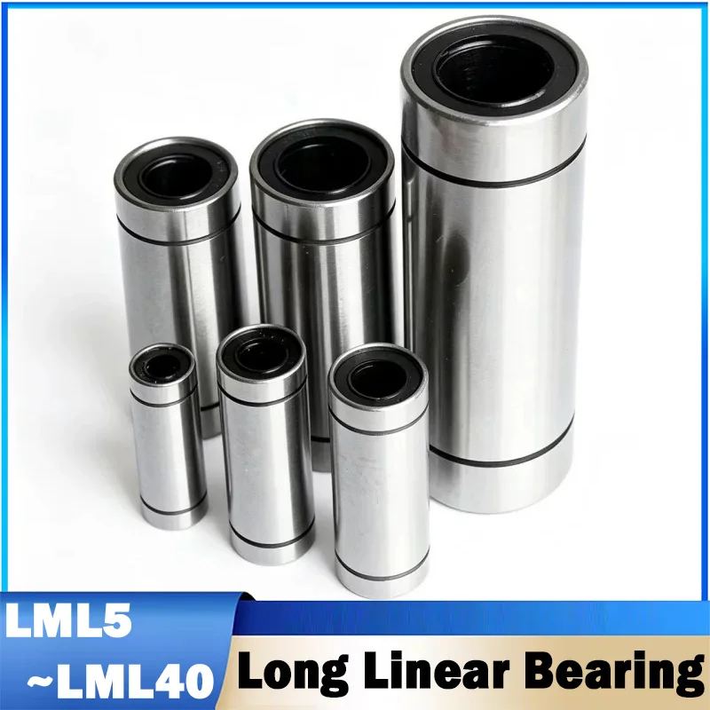 1Pcs LML5 LML6 LML8 LML10 LML12 LML13 LML16 LML20 LML25 LML30 LML35 LML40 Extended Linear Bearings CNC Parts 3D Printer Bearing