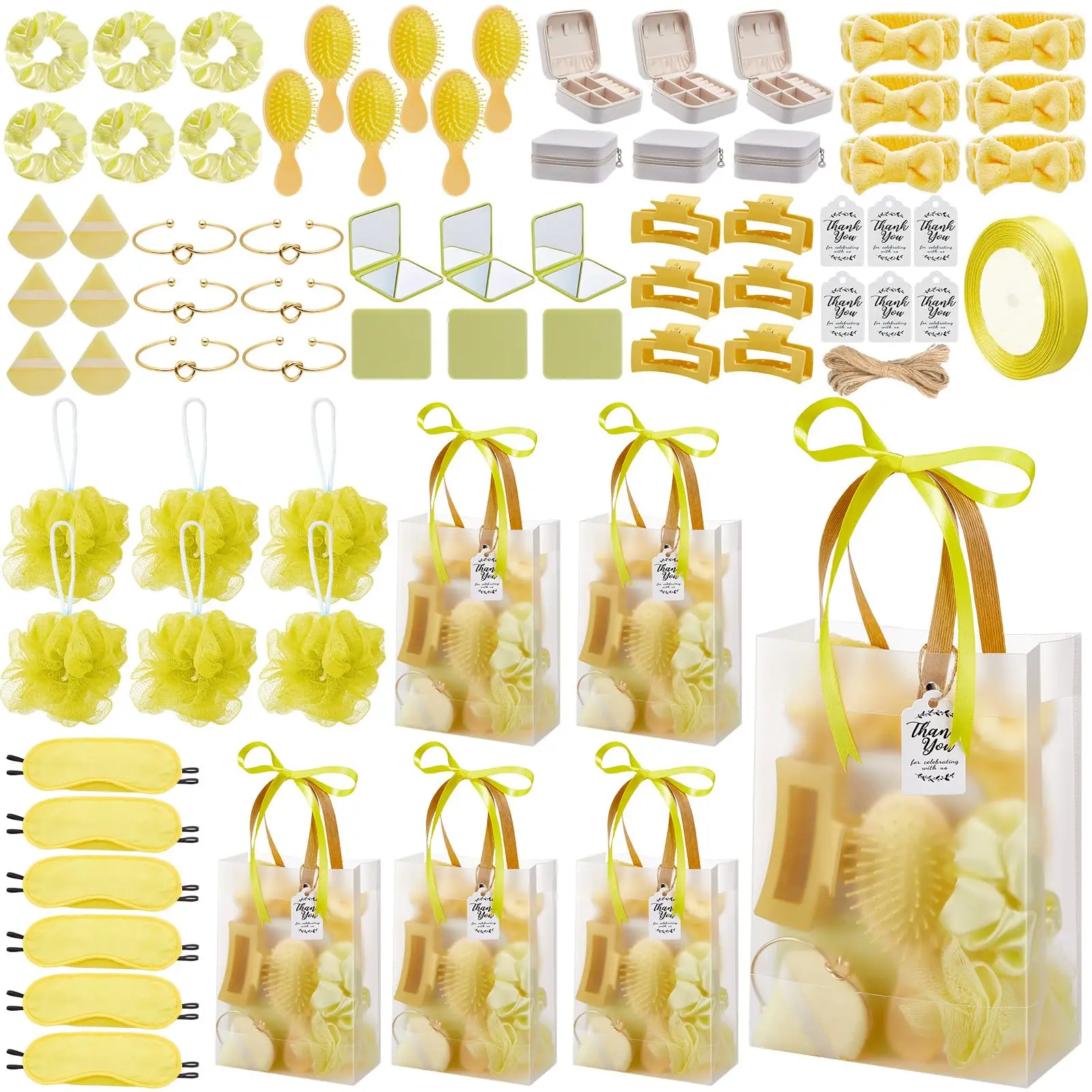 

74Pcs Baby Shower Prizes for Game Winners Baby Shower Favors Gifts including Headband Hair Brush Jewelry Box with Gift Bag for Baby Shower Game Prizes Wedding Bridal Shower Favors