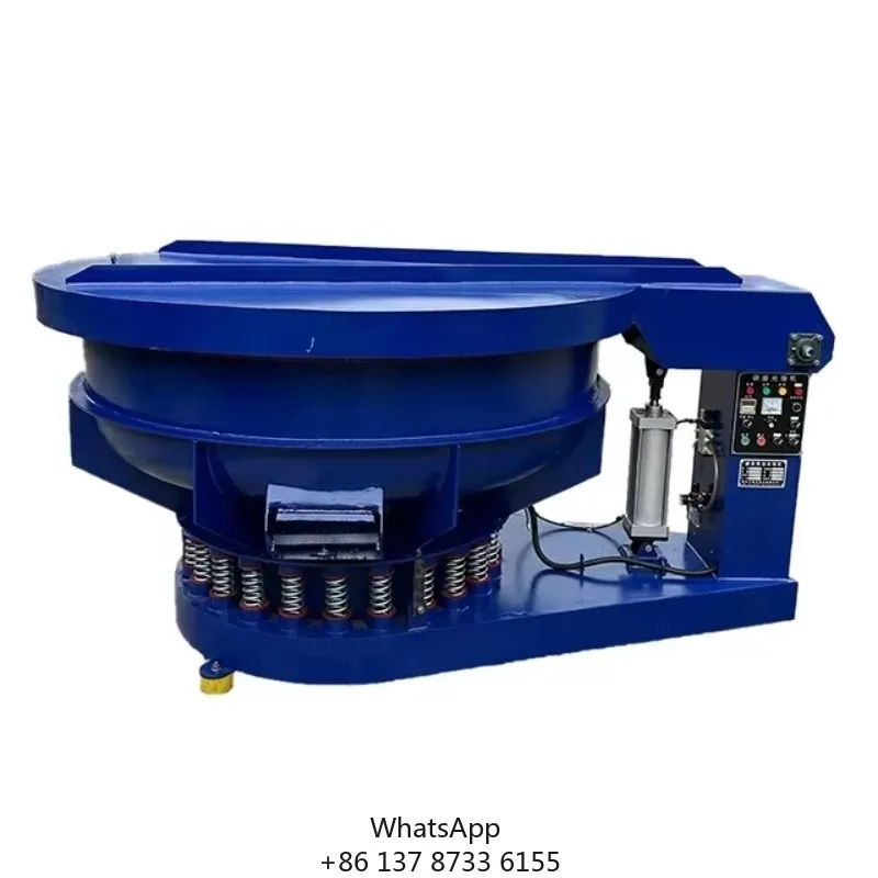 New Condition Noiseless Vibratory Finishing Machinery For Grinding Small Metal Parts Includes Soundproof Cover Motor Core