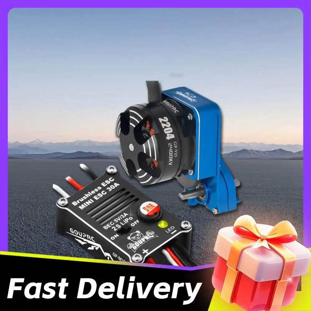 

2204 2400KV Brushless Outrunner Motor with Transmission and ESC for SCX24 RC Crawler Axial 1/24 RC Car Truck