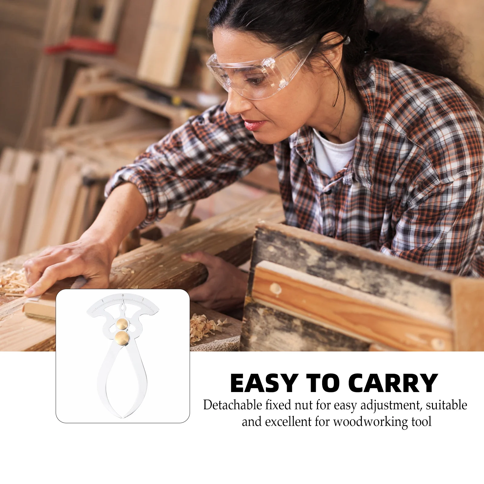 

Stainless Steel Thickness Measurement Portable Gaps Gauge For Woodworking Lightweight Outside Inner Diameter Measuring Tool