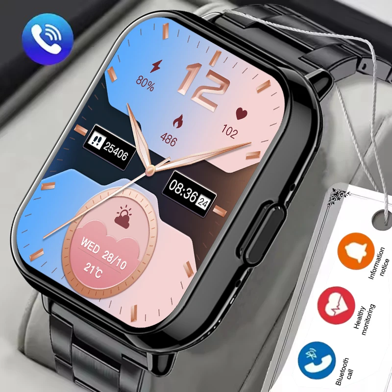 

1.83'' Waterproof Smart Watch Men Bluetooth Answer Call Sleep Monitoring Sports Pedometer Information Alerts for IPhone Android