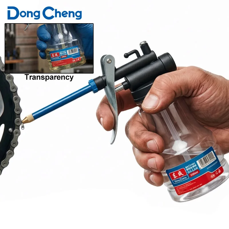 Bidón de Aceite de 250 ml, Dispensador de Aceite de Plástico y Metal con Bomba de Alta Presión, Botella Transparente para Aceite de Coche, Herramienta de Reparación de Automóviles