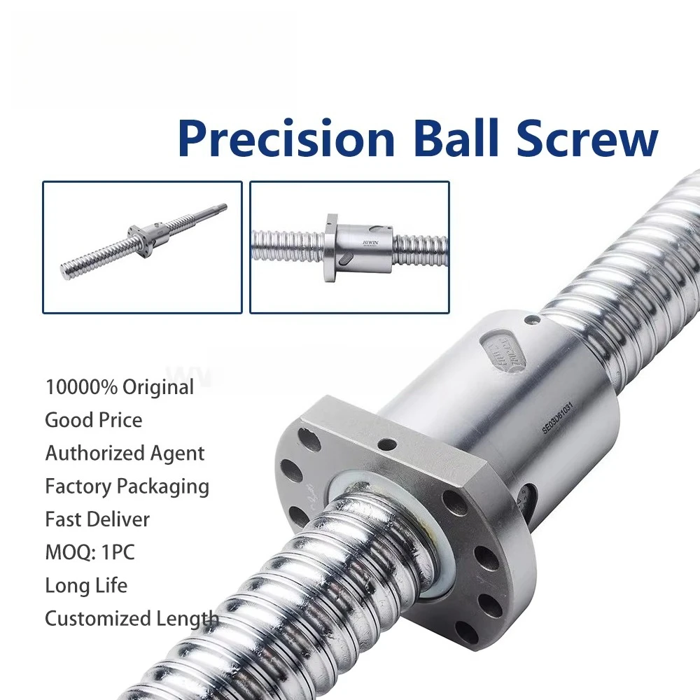 Hot Sale Construction Machinery Parts Ball Screw Linear Guide CNC Kit 2500mm High Load Nut SFU 2005 1500 mm Thread Ballscrew