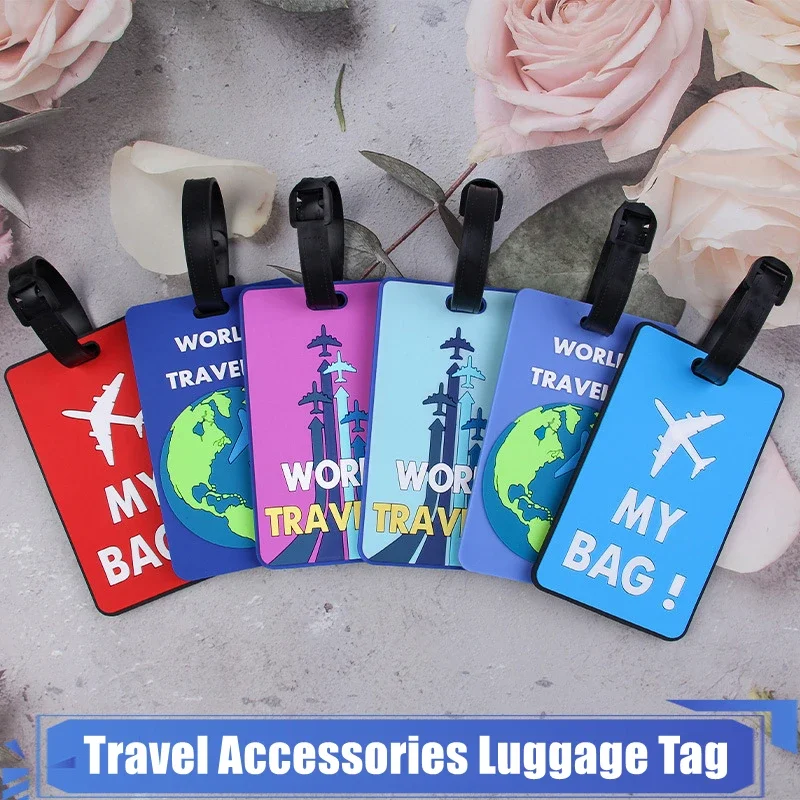 1pc PVC Weiche Gummi Gepäck Tag Kreative Koffer Mode Stil Silikon Tragbare Reise Halter Reise Zubehör Gepäck Tags – Detail 6