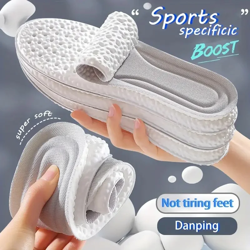 

1 пара высокоэластичных спортивных 4d-стельки унисекс-дышащие, удобные для всех сезонов-необходимы для спорта, бега