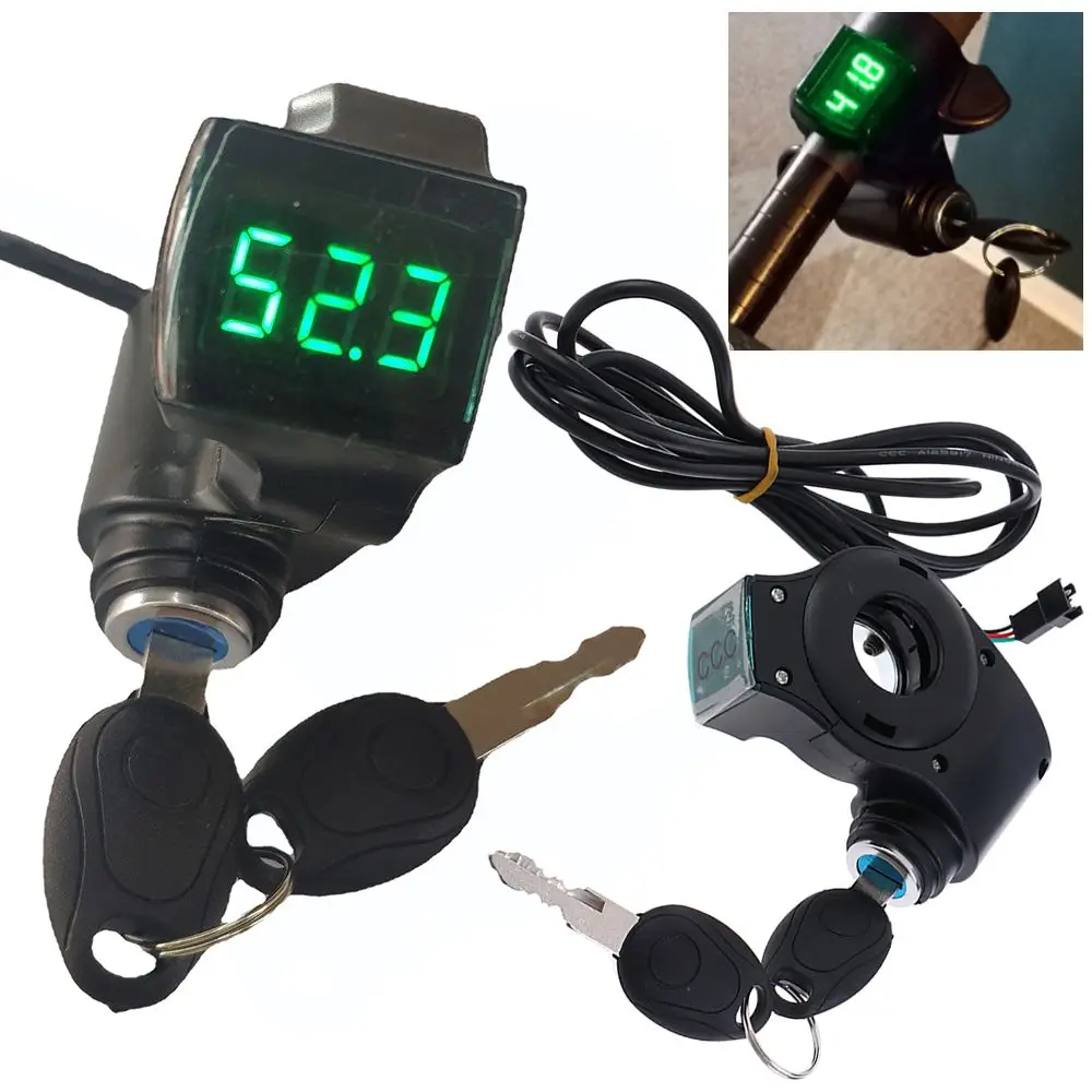

Refitting Parts Electric Bicycle Scooter Motorbike Power Switch Lock With Key Battery Level Display E-Bike Thumb Throttle