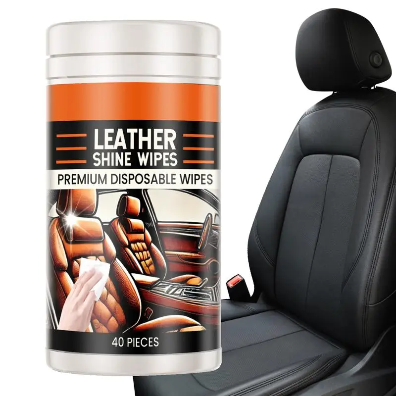 

Leather Cleaner & Conditioner Wipes 40 Pieces Gentle Leather Wipes Leather Care Products Interior Cleaner Conditioner Wipes