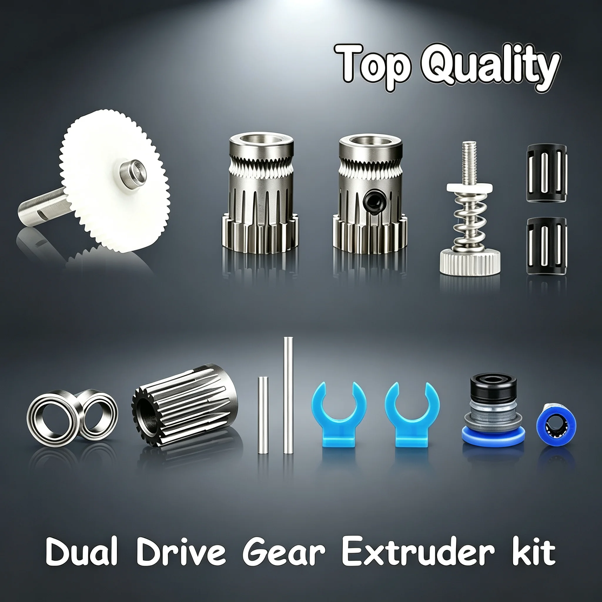 For Prusa DIY Bowden Direct Extruder Dual Drive Gear Hardened Steel Upgrade Feed Gear Extruder Kit For BMG Extruder Kit