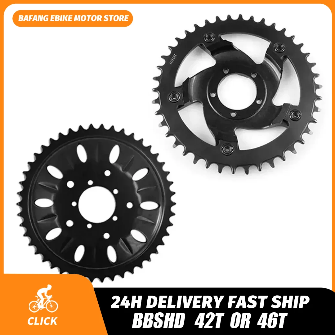 Bafang Electric Bike Chain Ring Bicycle Chain Wheel 46T 42T For BAFANG 1000W BBSHD Mid Drive Motor