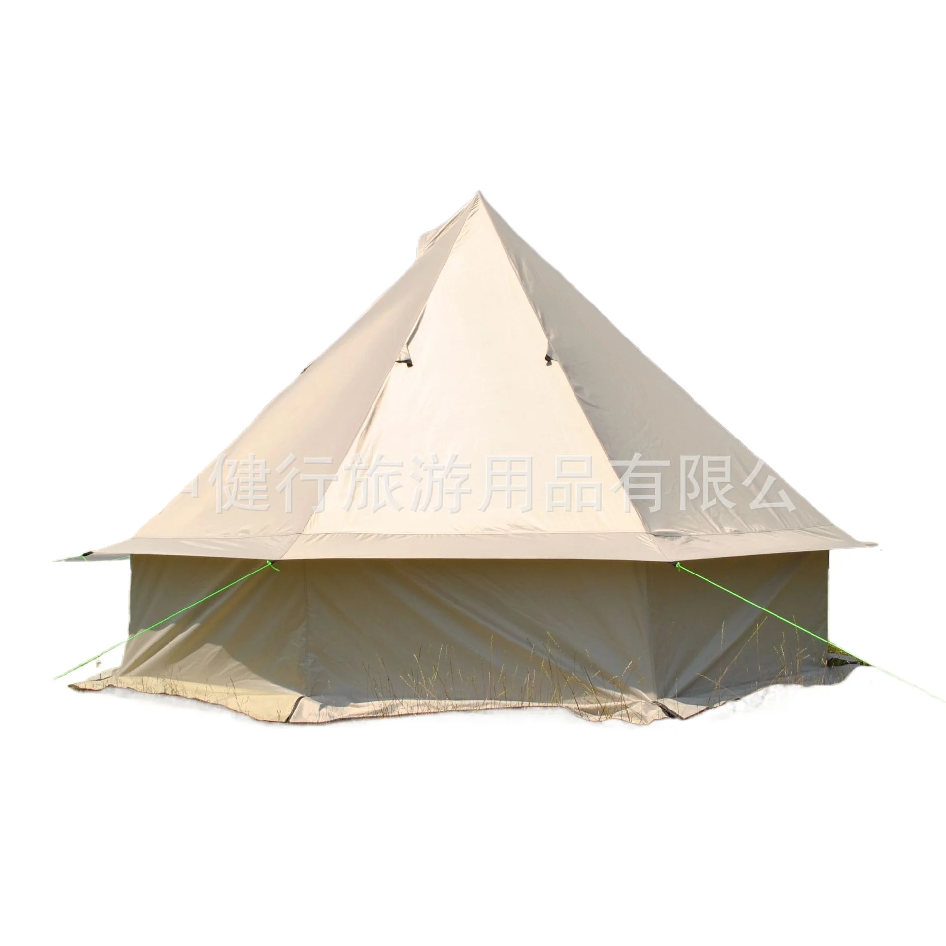 8 Person Mongolian Yurt Tent for Outdoor Camping with Chimney Wood Stove Four Seasons Pyramid Tent Hot Weather Camping Tent