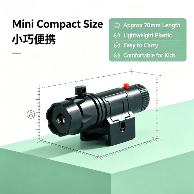 Black Mini Decor Lighting Module with Adjustable Knob & Fixed Bracket, Portable Small Ornament Accessory for Desktop