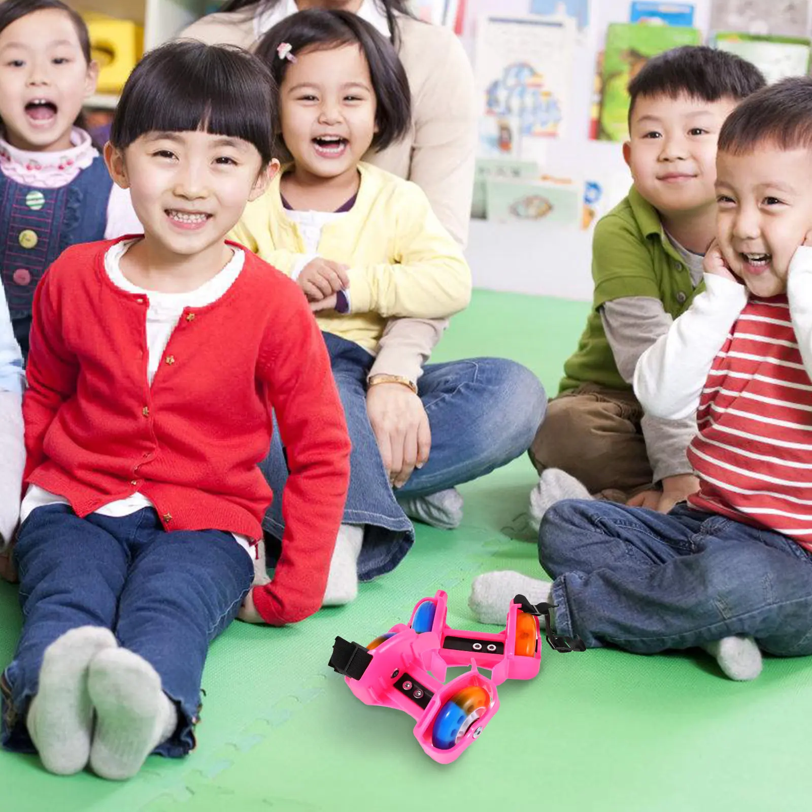 

1Pair Glowing Wheel Roller Skates for Kids Unisex Light Up Skate Shoes Outdoor Indoor Beginner Friendly Fashionable