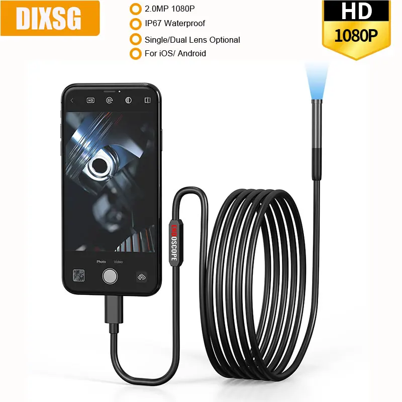 

W300 WiFi Endoscope Camera for Cars Single/Dual Lens 1080P Endoscopic for Mobile iOS Android IP67 Sewer and Sewage Inspection