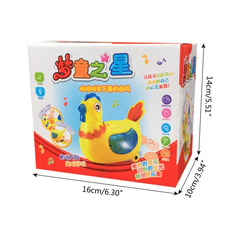 Kids Fun Chicken Laying Eggs Toy with Sound Music Children Electric Cute Hen Robot Animals Baby Interactive Educational Toys