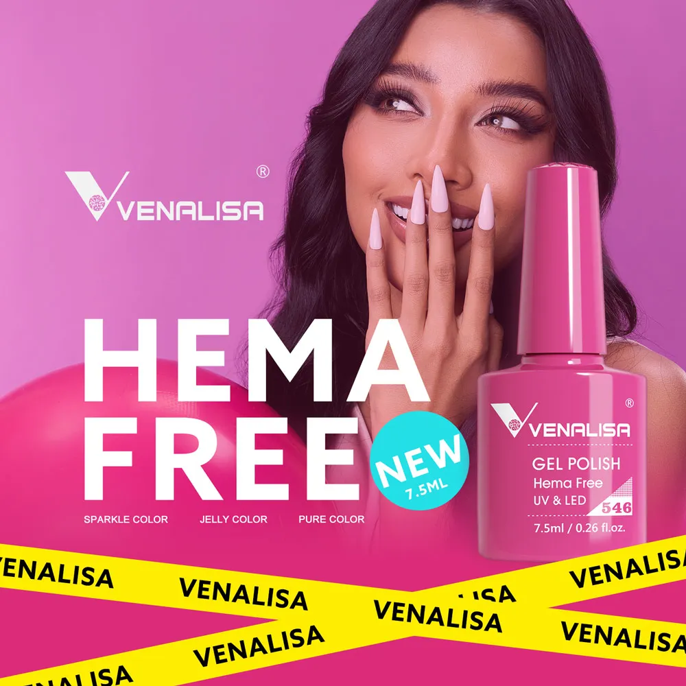 Venalisa HEMA/TPO FREE 7,5 ml Gel-Nagellack für den Sommer, Frühling, French Jelly, nacktes Rosa, Nagelgel, Glitzer, SoakOff, UV-LED, Maniküre, DIY – Detail 20