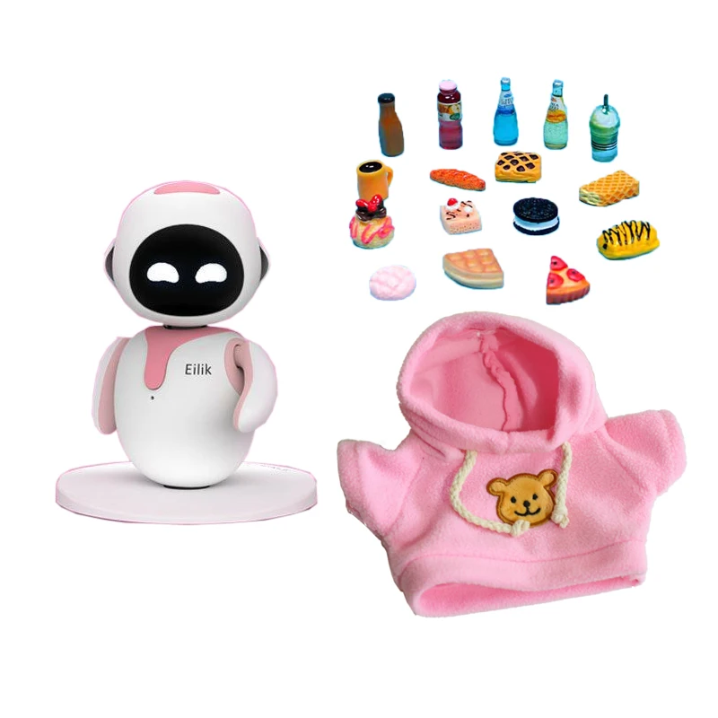 Cocok dengan Eilik Robot 1 buah baju dan 20 buah mainan Mini topi Santa (hanya termasuk pakaian dan mainan, tidak termasuk Robot)