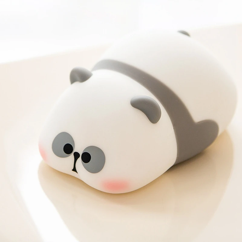 Panda Night Light Panda Animal Lamp Squishy Lamp 3 Level Dimmable Silicone Touch Night Light For Room Decor