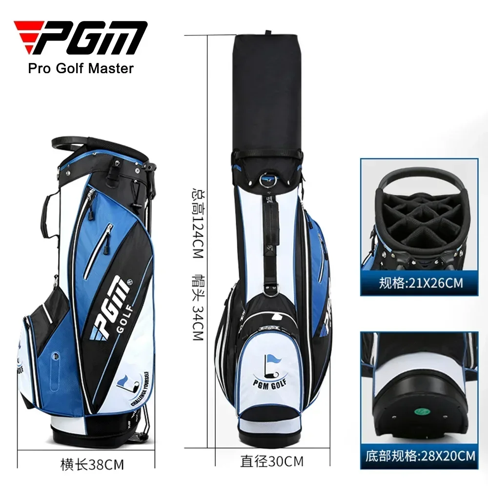 PGM New Golf Bag Waterproof Men Caddy Golf Cart Tripod Rack Stuff Golf Bag Women Bracket Bag 14 Sockets