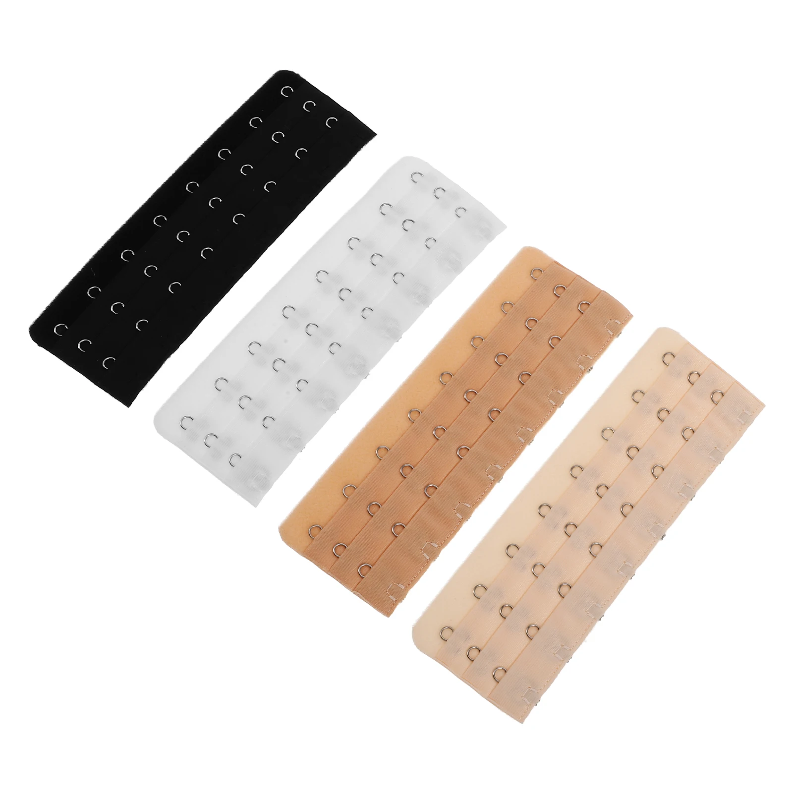4 pezzi di estensione del reggiseno gancio per chiusura posteriore regolabile tessuto confortevole accessorio per lingerie durevole in metallo ampia fascia elastica modellante