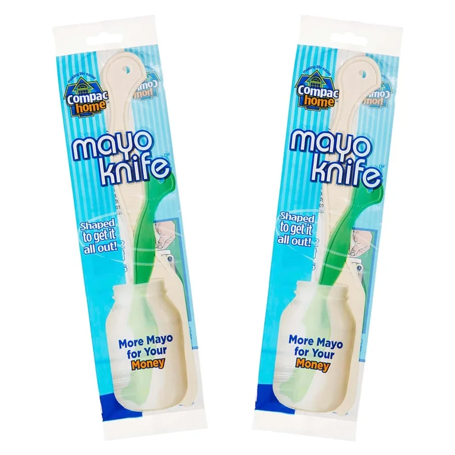 

Compac Mayo Скребок для коленей и банок — пластиковый шпатель для коленей для соскабливания майонезных банок и начинки приправ, легко с