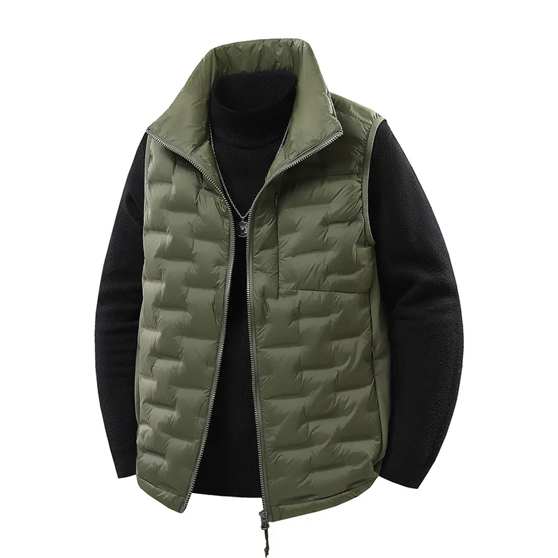 

Minsu Outdoor Sports Convertible Lightweight Sleeveless Stand Collar Down Vest for Men High Quality