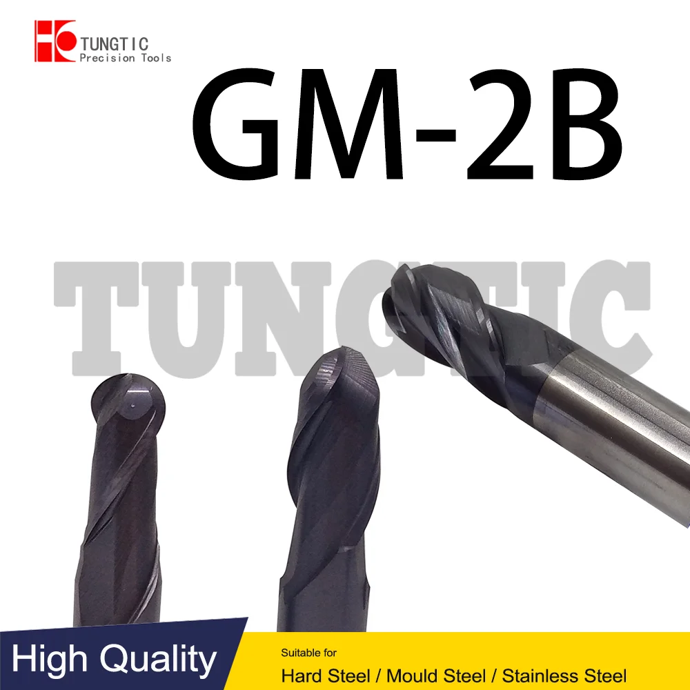 Ball nose GM-2B 2-Flute Straight Shank for General Machining GM-2B-R3.5/R4.0/R4.5/R5.0/R6.0/R7.0/R8.0/R10.0