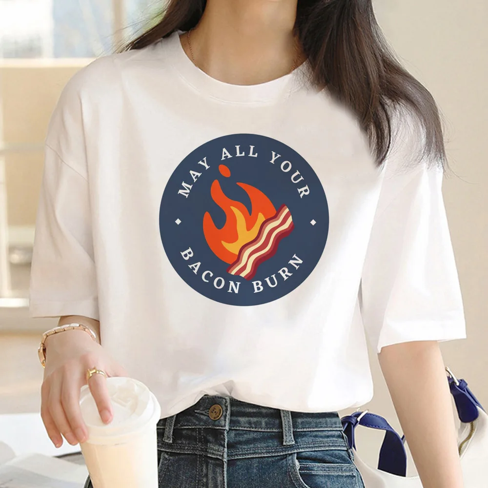 Calcifer t-shirts women manga harajuku funny t shirt girl streetwear clothes