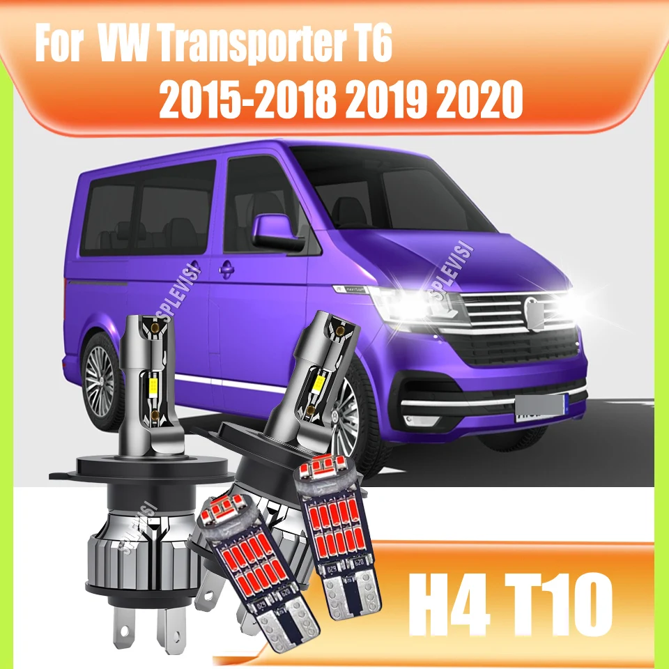 

6000K Led H4 Lamp Car Headlight 7500LM Bulbs - High Clear Night Vision For VW Transporter T6 2015 2016 2017 2018 2019 2020