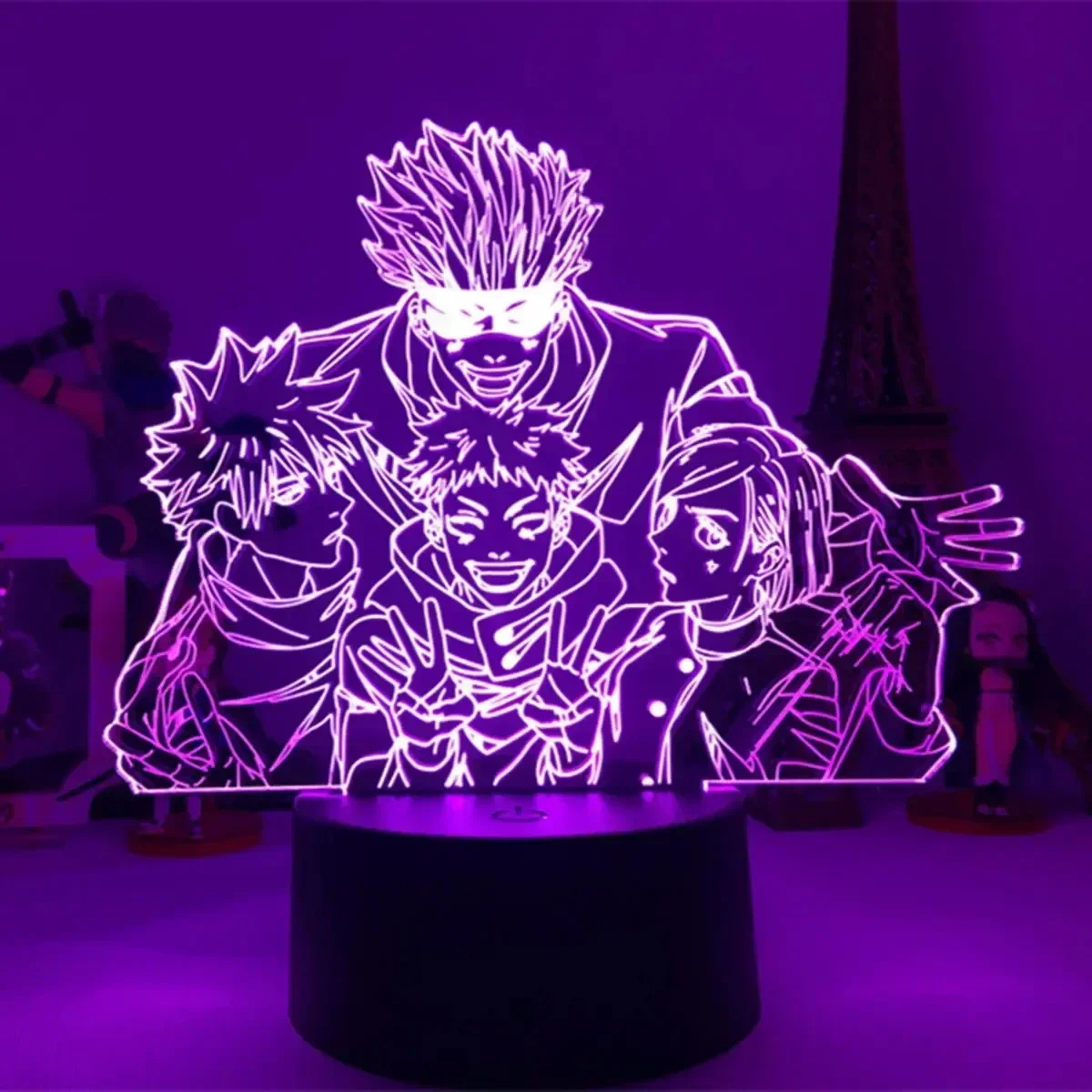 Veilleuses LED 3D Anime, Jujutsu Kaimmense, Inumaki Toge, Ryomen, Sukuna, Décoration de table, Lampes d'anniversaire, Jouets manga pour enfants