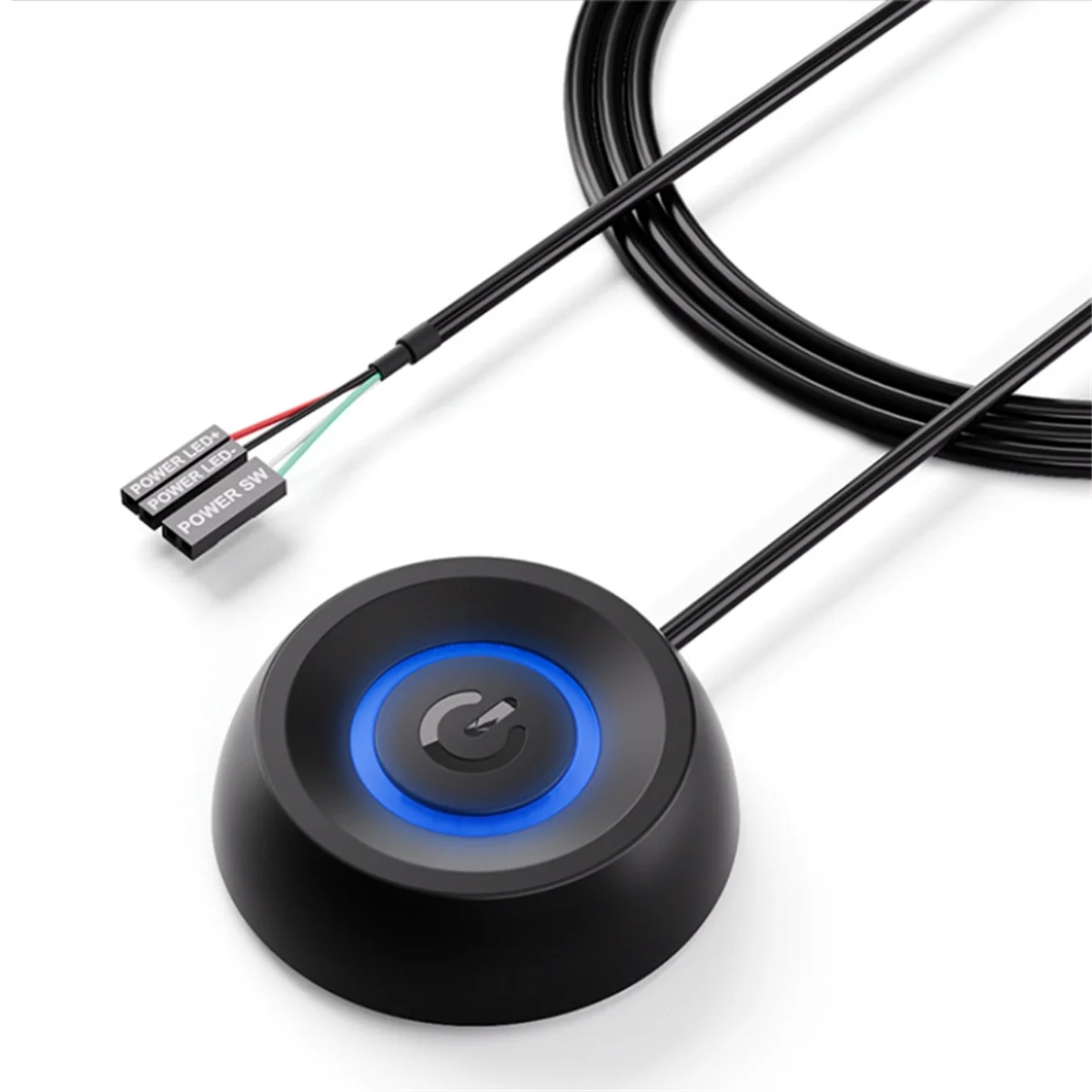 CCDD 2 M LED Power SWITCH EXTENSION CABLE ภายนอก PC เมนบอร์ดคอมพิวเตอร์ปุ่มเริ่มต้นเปิด/ปิดสําหรับ Home Office Desktop