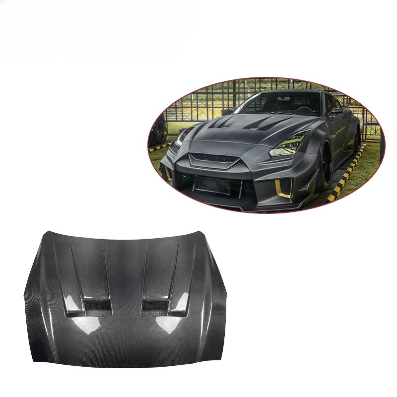 

Carbon Fiber LB V3 Style Hood For Nissan GTR R35 Upgrade Front Engine Valve Cover Auto Parts Performance Kit