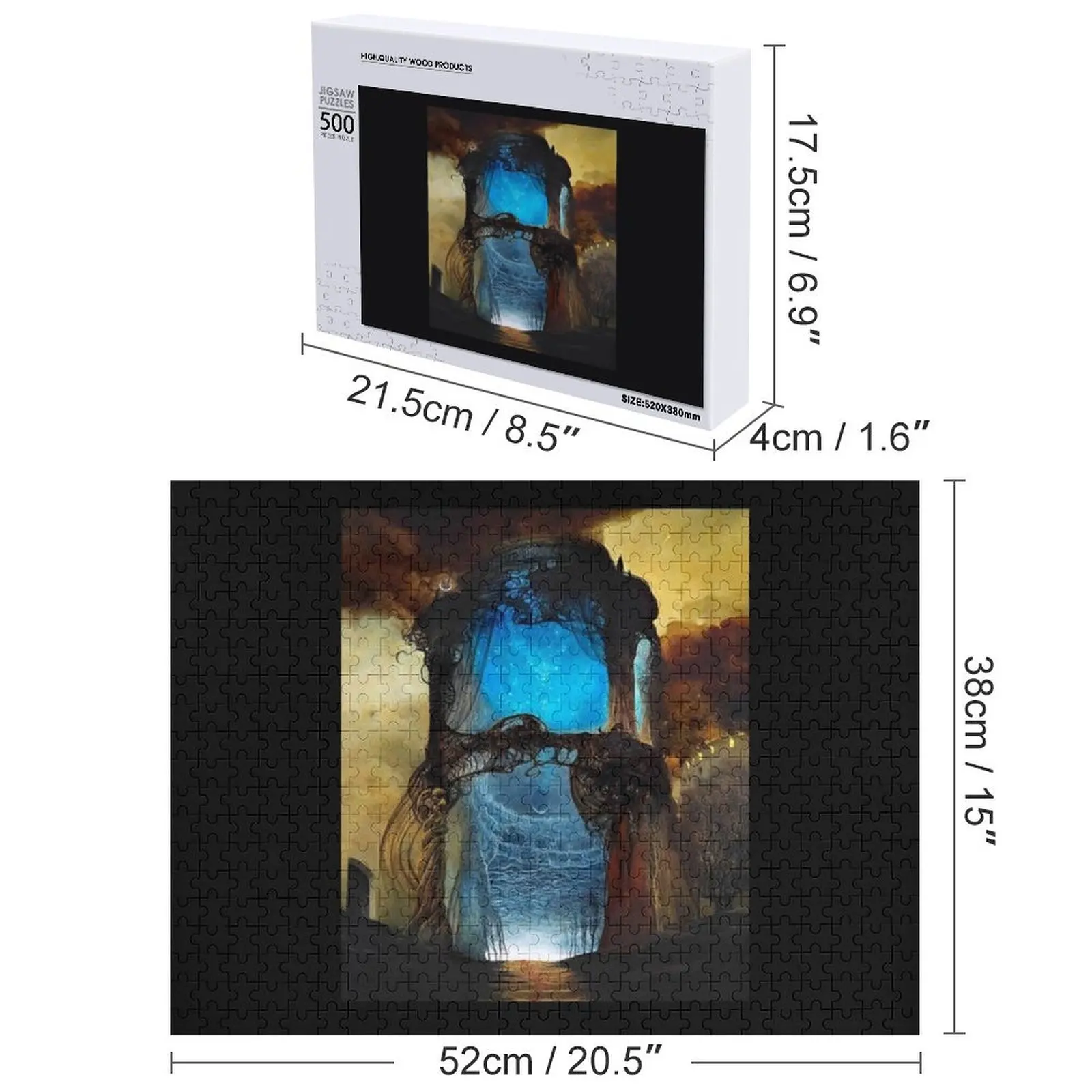 Dzislaw Beksinski arte quebra-cabeça presente personalizado casado anime brinquedos de Natal quebra-cabeça