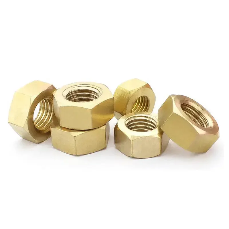 Dadi esagonali in ottone massiccio per viti M1.4 M1.6 M2 M2.5 M3 M4 M5 M6 M8 M10 M12 M14 M16 M18 M20 1-100 pezzi Dadi esagonali in lega di rame