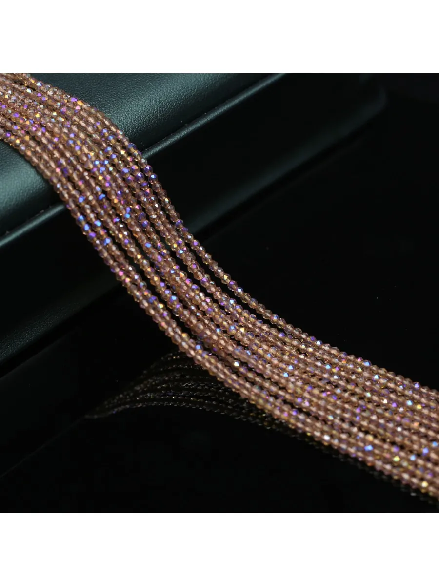 2mm Brązowy Naturalny Kamień Półszlachetny Spinel Luźne Koraliki do Tworzenia Biżuterii Damskiej DIY Bransoletki Naszyjniki Akcesoria 38cm — 2