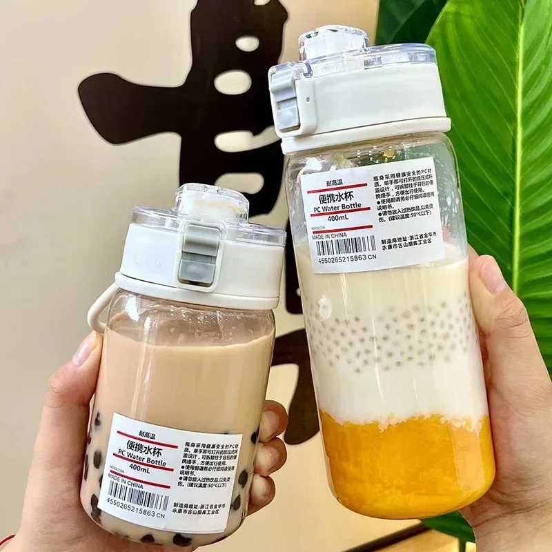 زجاجة مياه كاواي شفافة محمولة، كوب ماء رياضي، كوب بلاستيكي مفيد للسفر في الهواء الطلق، زجاجة مياه أساسية للمكتب] كوب