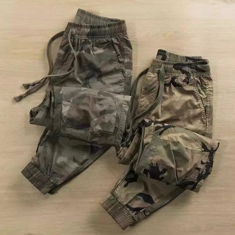 

Men's Casual Camouflage Work Pants Spring Autumn Wear Resistant Loose Fit Durable Cargo Trousers for Welding And Heavy Work